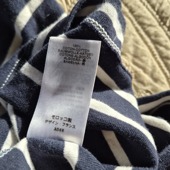 Petit Bateau Navy and White Striped Short Sleeve Tee - Picture 9 of 10
